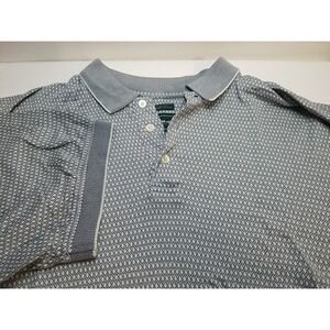 Mens Bolle Golf Short Sleeve Geometric Print Polo‎ Shirt Large L Gray